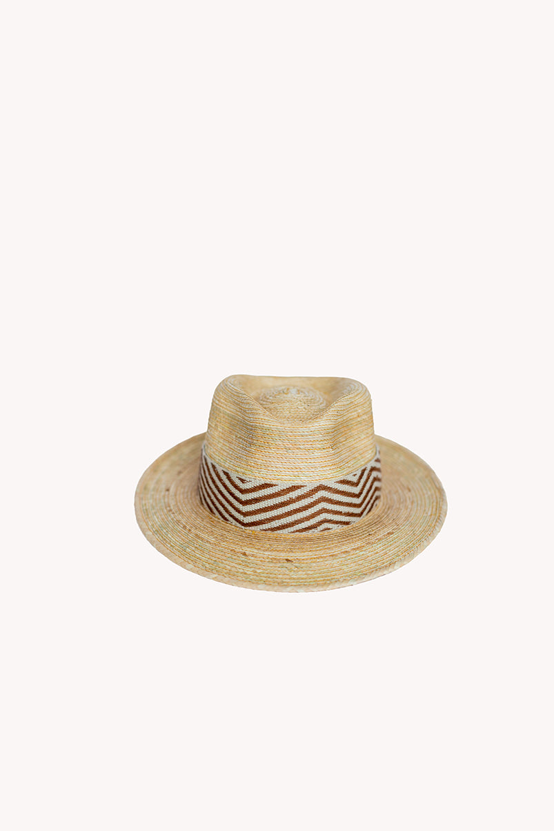 Fedora de paja de palma — natural