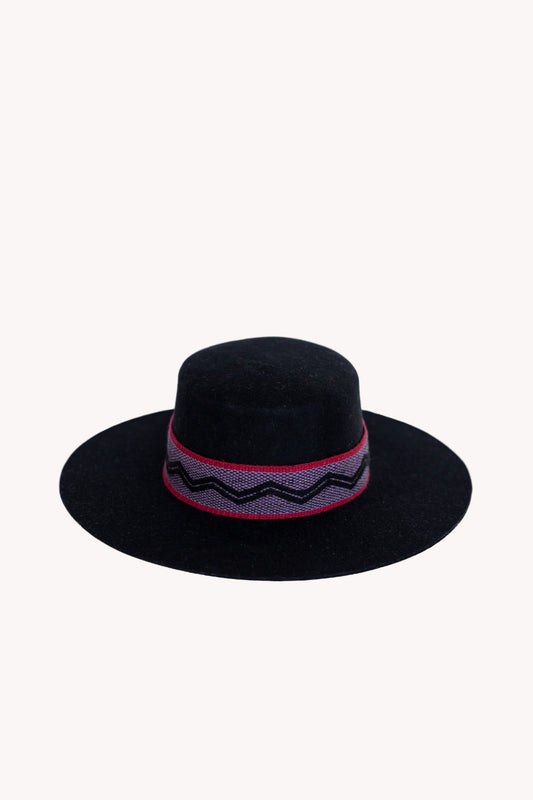 Sombrero español de fieltro de alpaca — negro