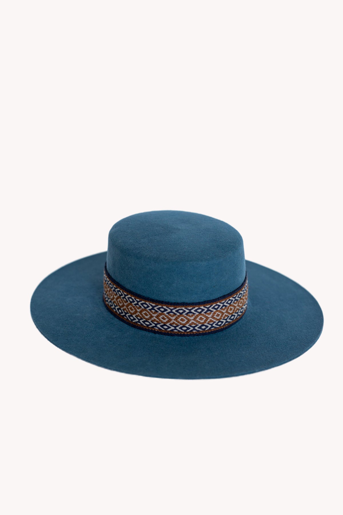 Sombrero español de fieltro de alpaca — denim