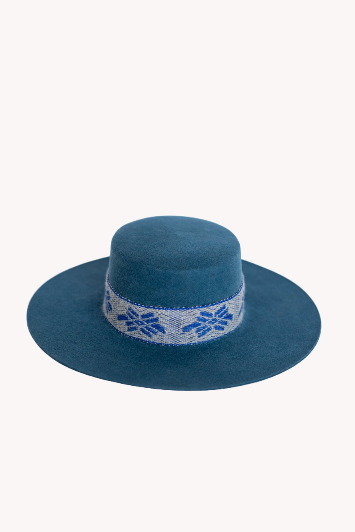 Sombrero español de fieltro de alpaca — denim