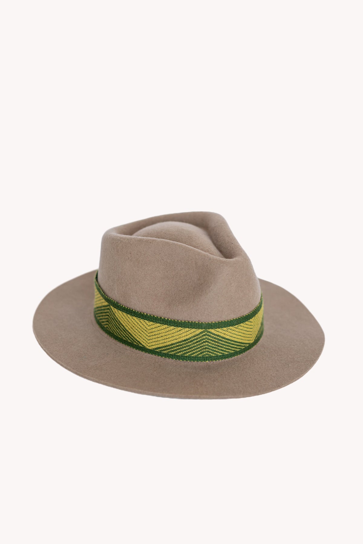 Fedora de fieltro de alpaca — beige