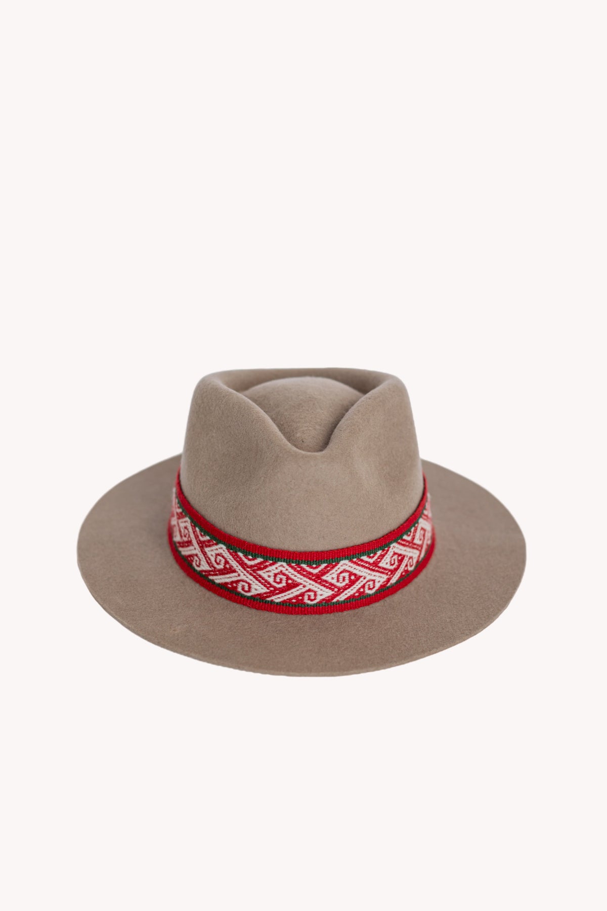 Fedora de fieltro de alpaca — beige