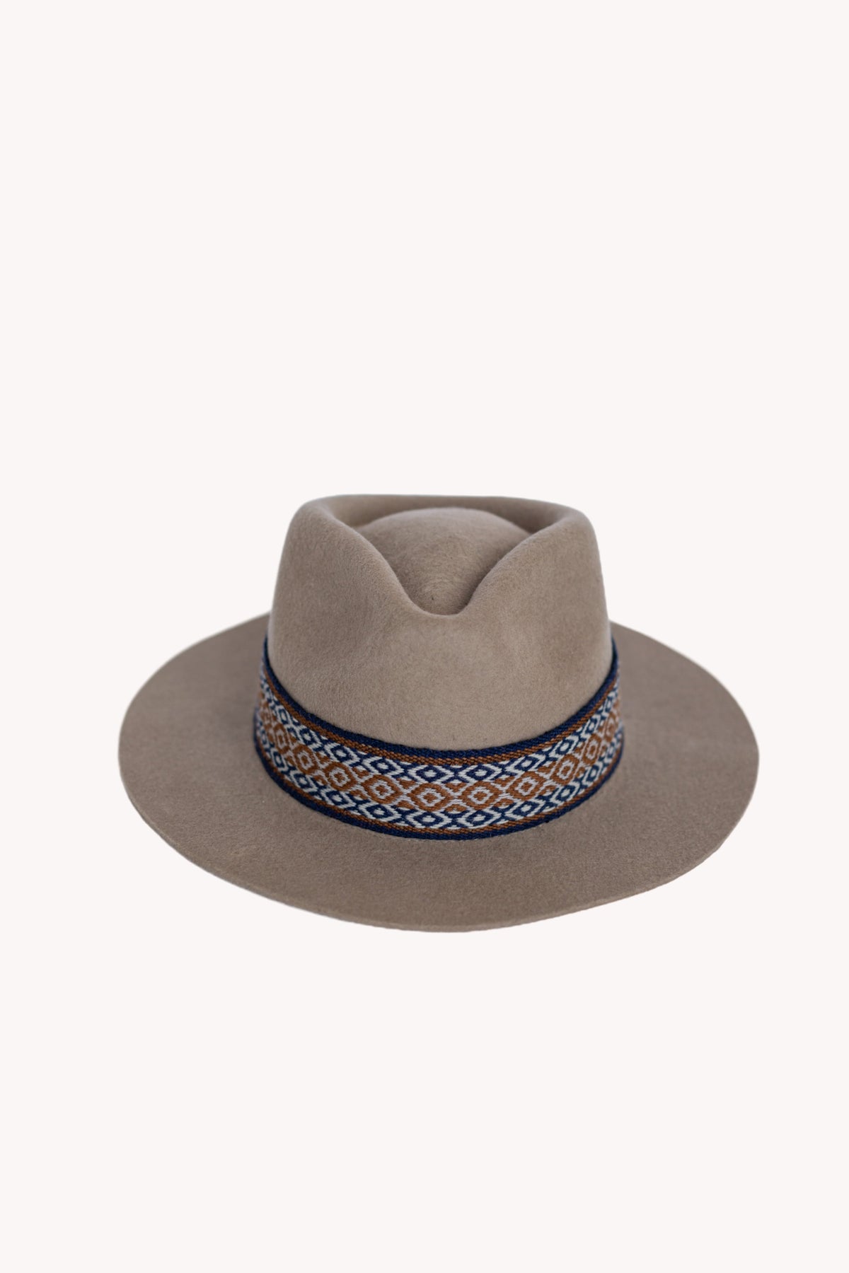 Fedora de fieltro de alpaca — beige