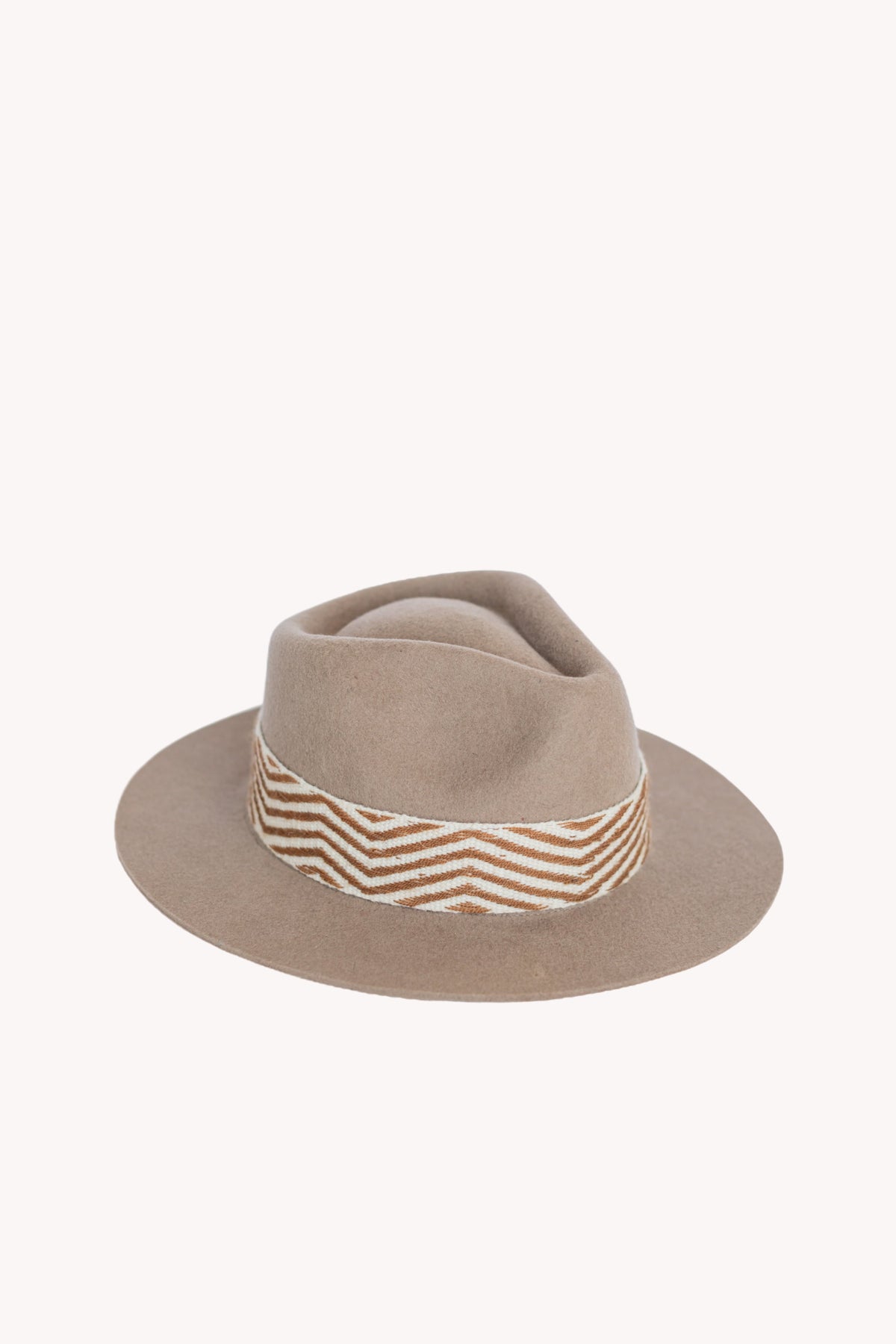 Fedora de fieltro de alpaca — beige