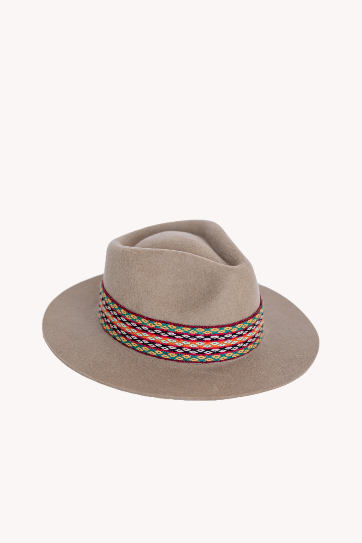Fedora de fieltro de alpaca — beige