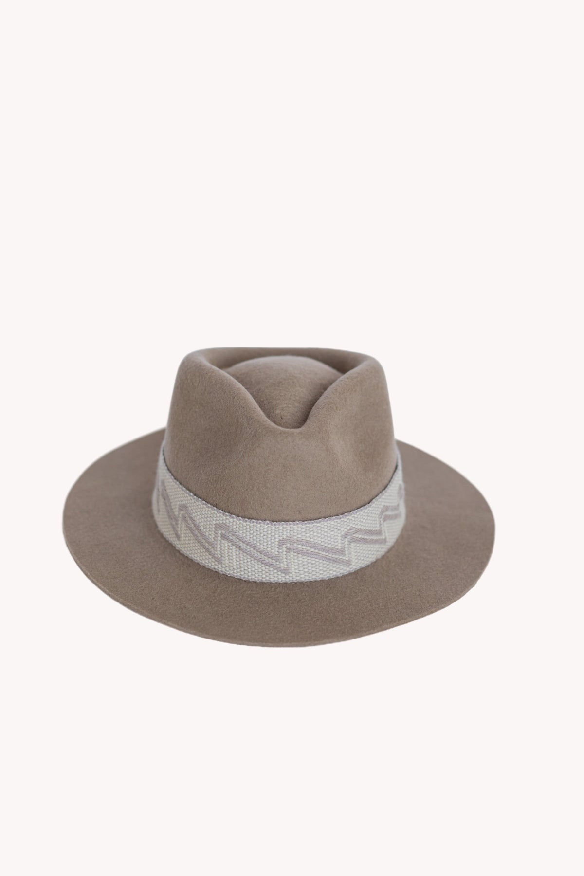 Fedora de fieltro de alpaca — beige