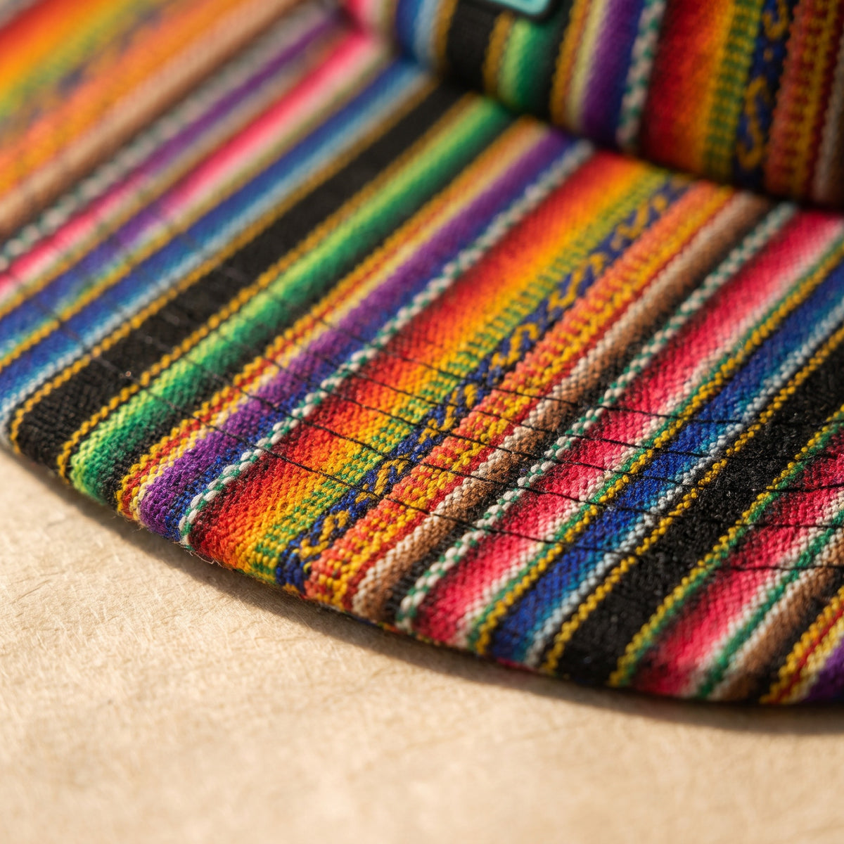 Cusco — handwoven brim, macro