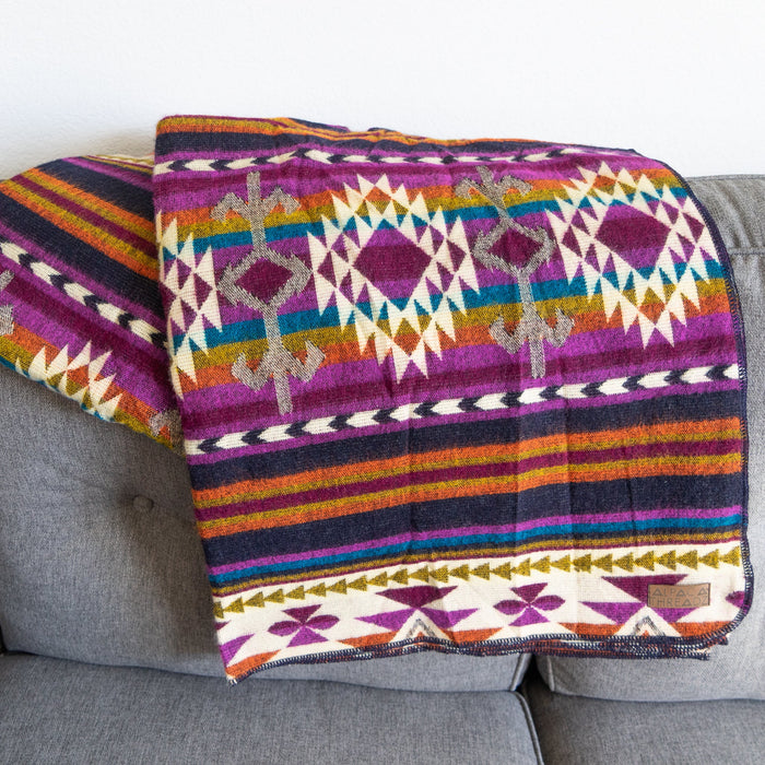 Andean Alpaca Blend Blanket — Amethyst