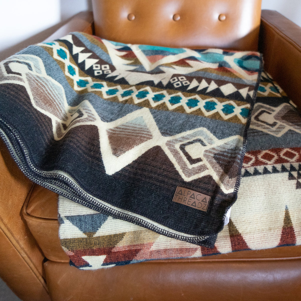 Manta andina de mezcla de alpaca — Inca