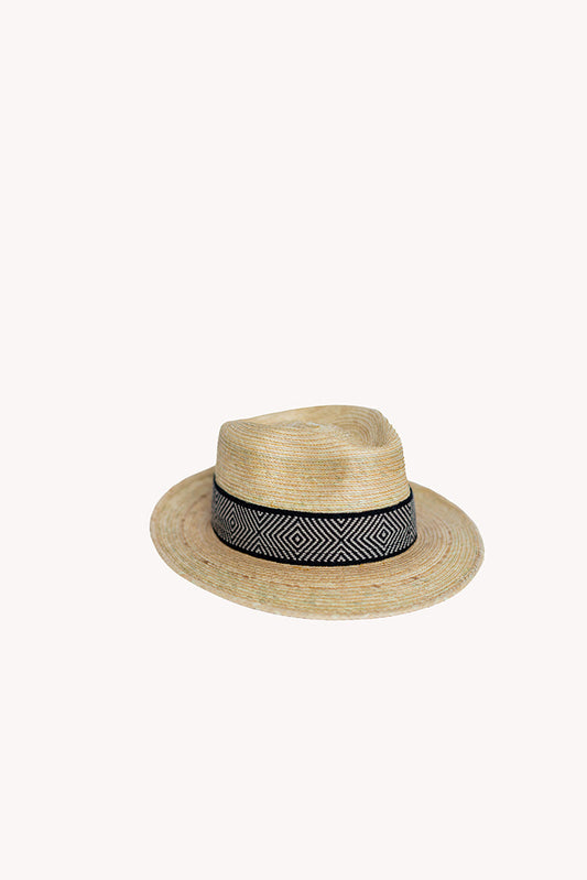 Fedora de paja de palma — natural