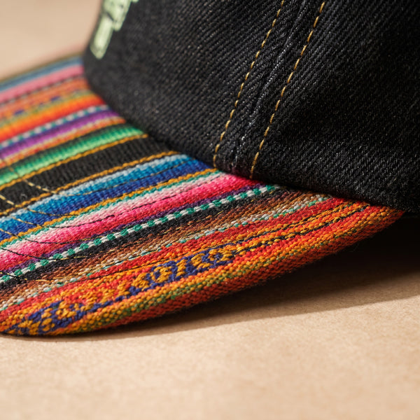 Potosí — handwoven brim, macro