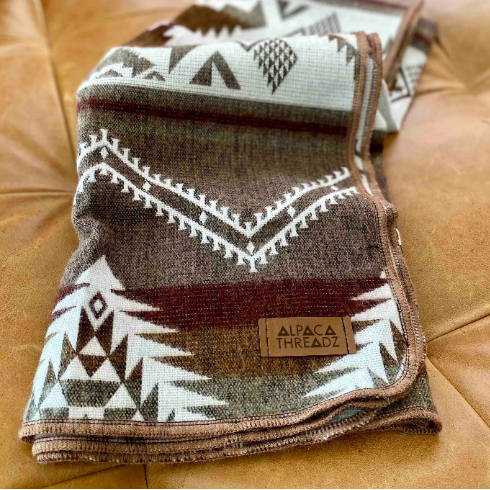 Manta de bebé de mezcla de alpaca
