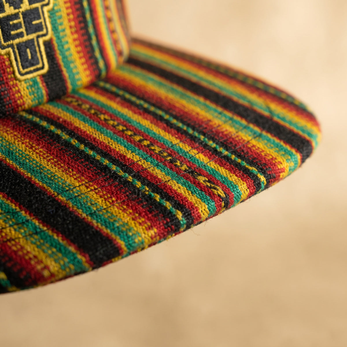 Urubamba — handwoven brim, macro