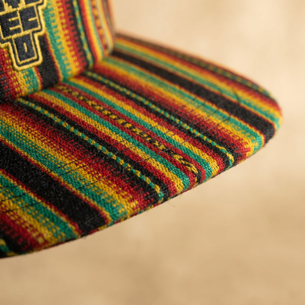 Urubamba — handwoven brim, macro
