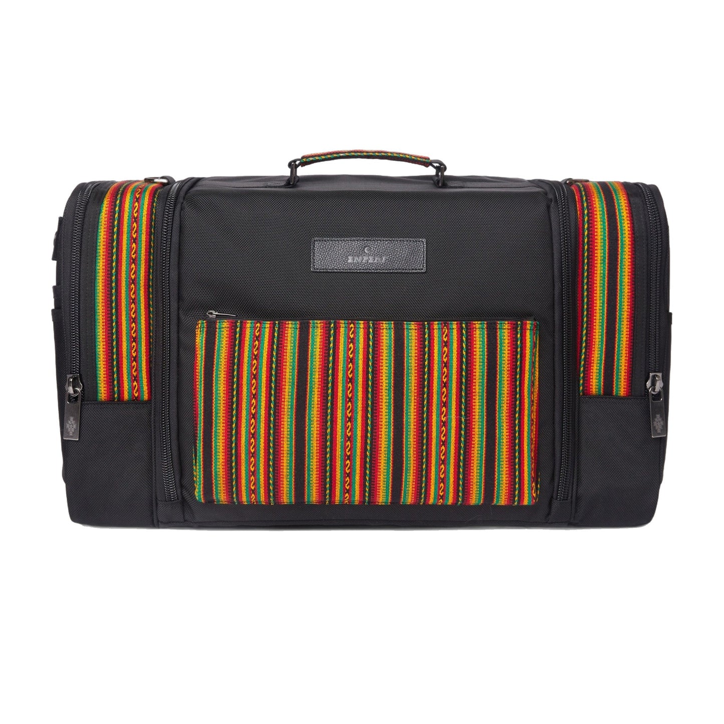 Cochabamba green aguayo messenger bag — front view