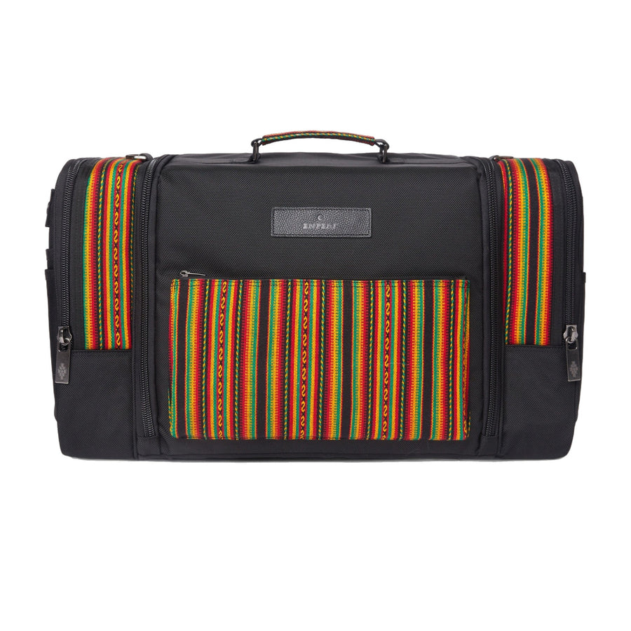 Cochabamba green aguayo messenger bag — front view