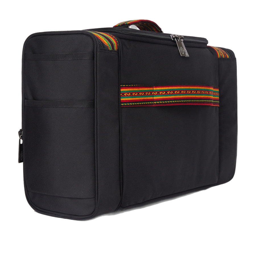 Cochabamba green aguayo messenger bag — side angle