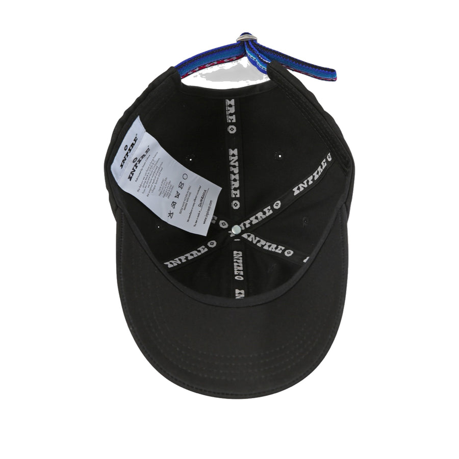 Tacna black ball cap — inside view