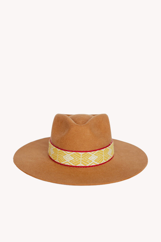 Sombrero western de fieltro de alpaca — camel