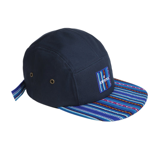 Callao navy kids camp cap — three-quarter view