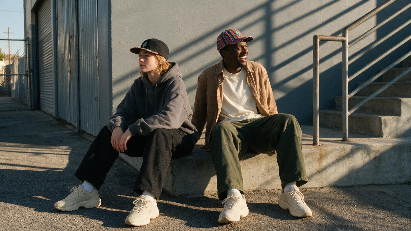 Free Forever — two friends on a sunlit ledge